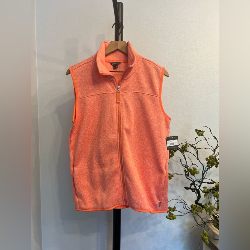 NWT Eddie Bauer Coral Full Zip Vest